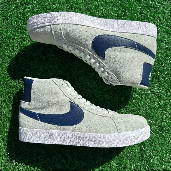 Nike Sb Zoom Blazer Mid Barely Green / Navy - Picture 10 of 13
